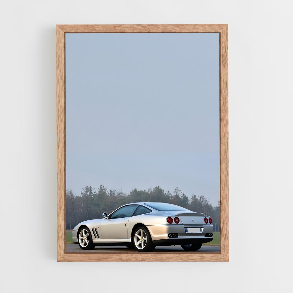 Poster Maranello en Argent – affiche Ferrari (vue 4)